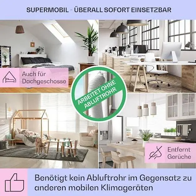 Мобильный кондиционер вентилятор Klarstein Mistral 5 в 1 (10040151) - фото 5