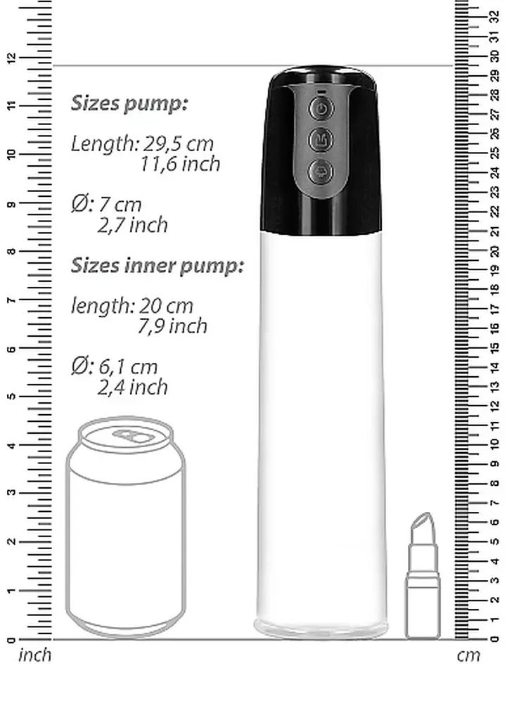 Вакуумна помпа Automatic Cyber Pump with Masturbation Sleeve - Transparent SHOTS 36-PMP032TRA 101918 - фото 3