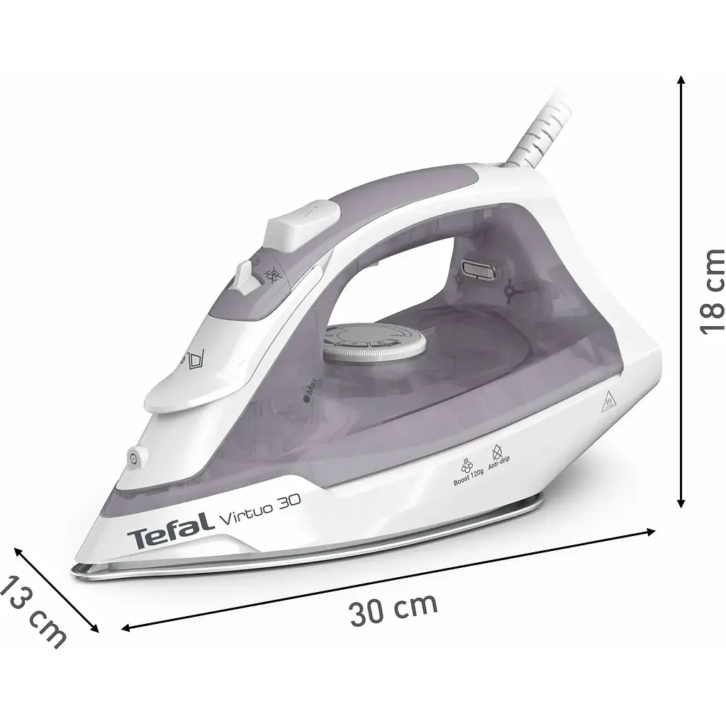 Праска Tefal Virtuo 30, 2000 Вт сіро-фіолетова (FV2C43E0) - фото 3