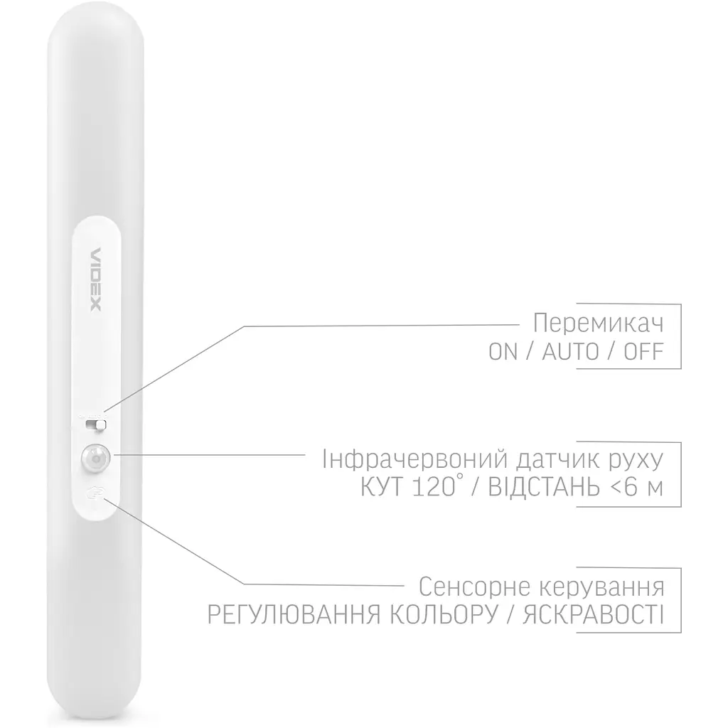 LED Світильник акумуляторний з датчиком руху VIDEX (VL-NL013W-SR) - фото 12