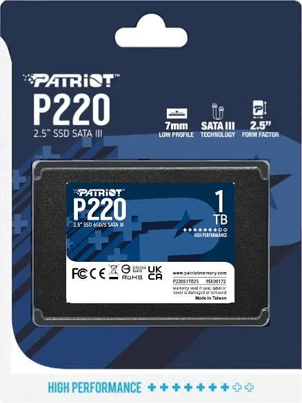 Накопичувач SSD Patriot P220 2.5" SATAIII TLC 1TB (P220S1TB25) - фото 4