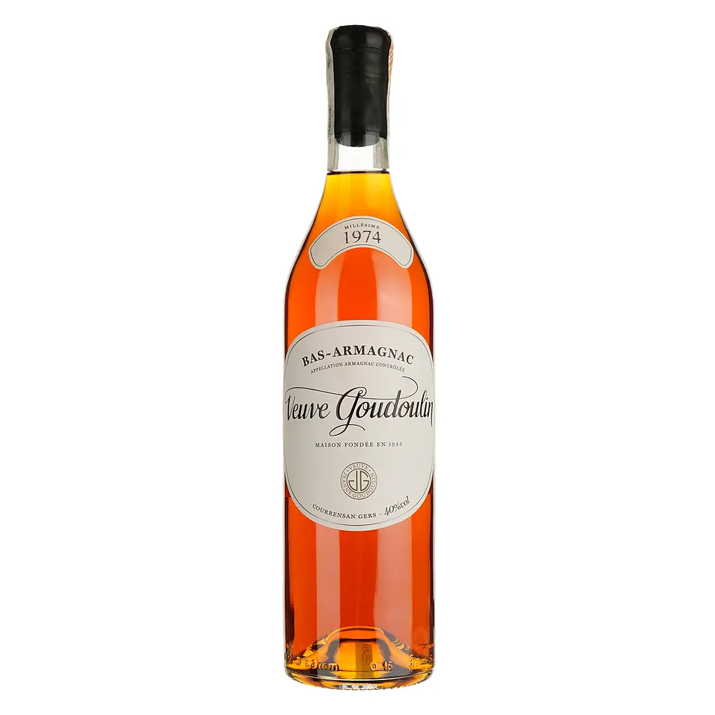Арманьяк Veuve J. Goudoulin Bas Armagnac 1974 40% 0.7 л в подарочной коробке - фото 2