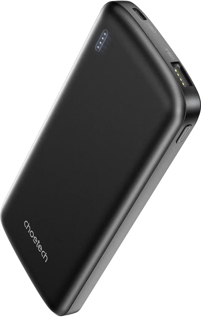 Універсальна мобільна батарея Choetech 10000mAh 12W USB-A,USB-C чорна - фото 2