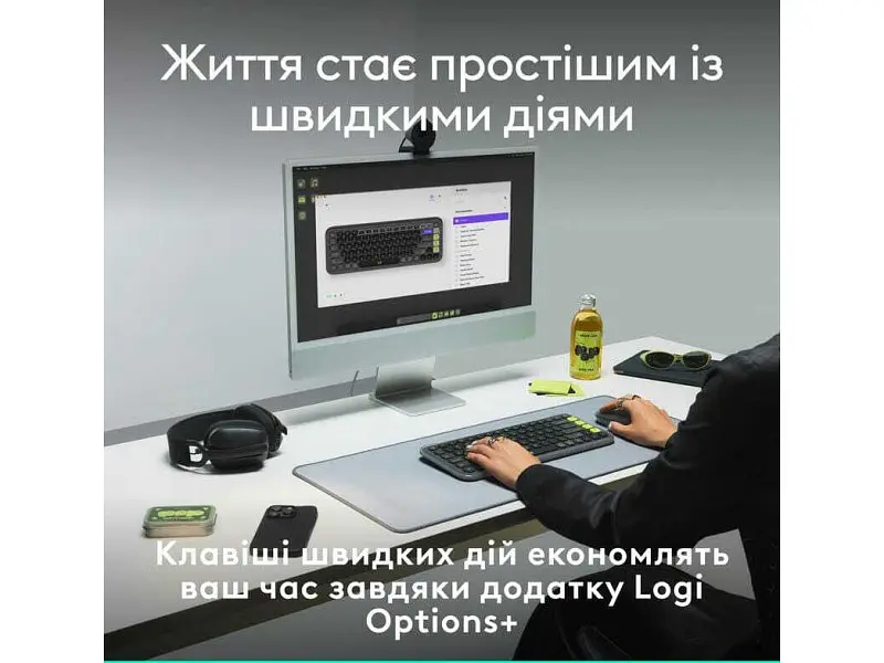 Клавіатура Logitech POP Icon Keys Graphite (920-013157) - фото 5