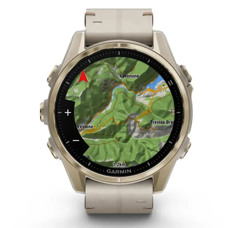 Смарт-годинник Garmin fenix 8 43mm, AMOLED, Saph, SftGldSS/FogGryLeatherBnd, Excl, GPS (010-02903-40) - фото 10