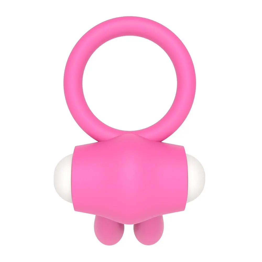 Вібруюче ерекційне кільце Lovetoy Power Clit Silicone Cockring, 7.5 см (рожевий) - фото 4