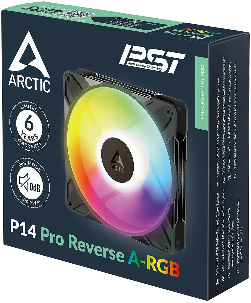 Вентилятор Arctic P14 Pro Reverse A-RGB Чорний (ACFAN00323A) - фото 5