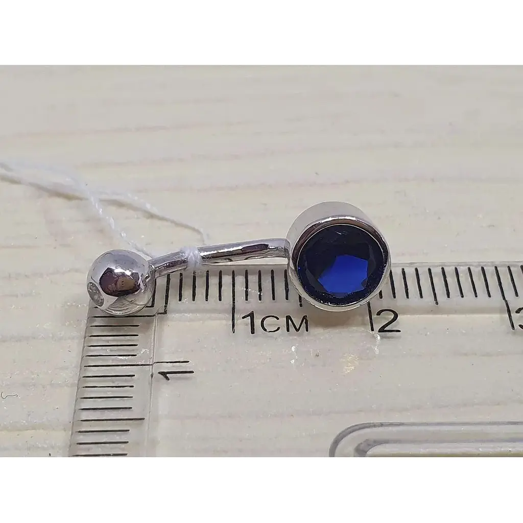 Серебряная серьга для пирсинга пупка Silvex 925. ПР2ФС/030 - фото 4