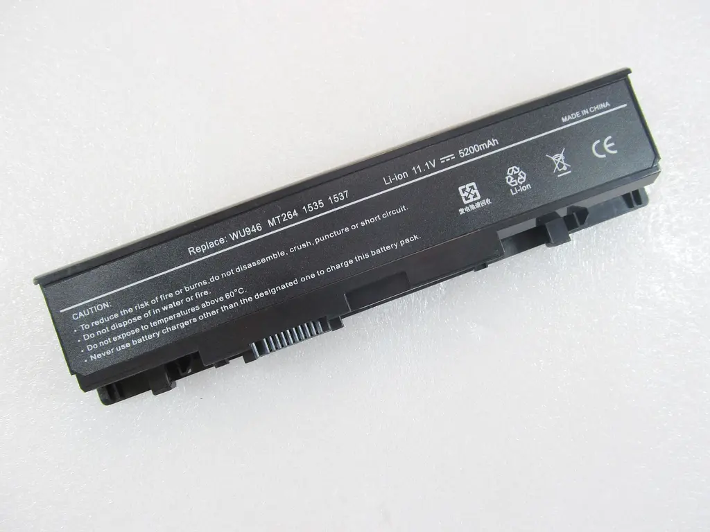 Акумулятор для ноутбука Dell Studio 1535 WU946, 5200 mAh, 6cell, 11.1V, Li-ion, чорний - фото 2