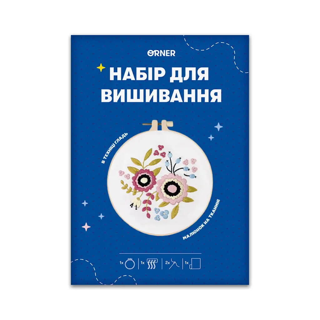 Набір для вишивання Ø160 мм «Пастельні квіти» - фото 11