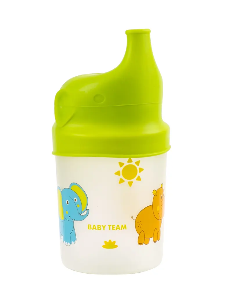 Стакан-поїльник Baby Team, з силіконовою насадкою, 6+ міс., 200 мл, салатовий (5008) - фото 2