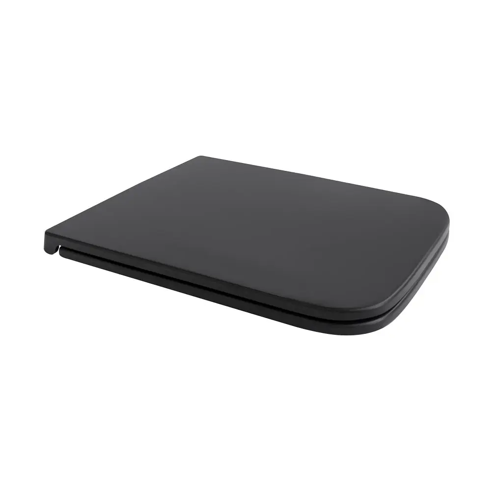 Унитаз подвесной Qtap Gemini безободковый с сиденьем Soft-close QT2533076EUQMB, Черный матовый - фото 9