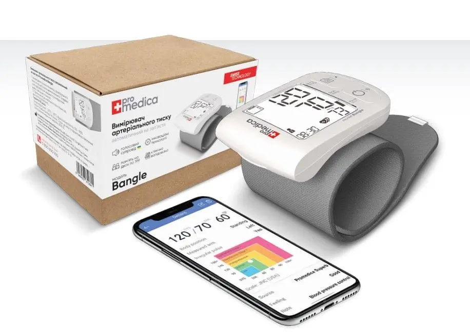 Тонометр ProMedica Bangle Smart с голосовым сопровождением автоматический на запястье - фото 4