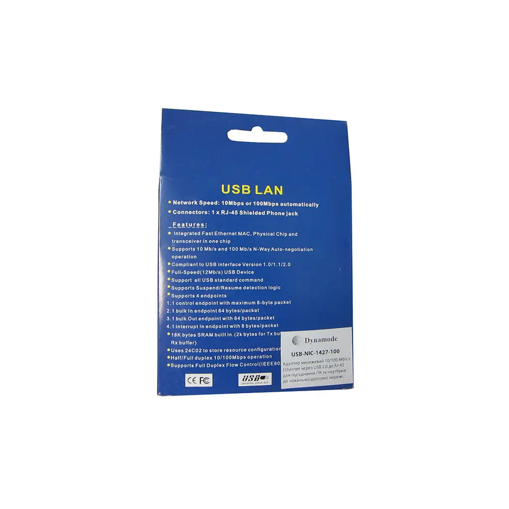Переходник USB To RJ45 Lan Ethernet Dynamode (USB-NIC-1427-100) - фото 4