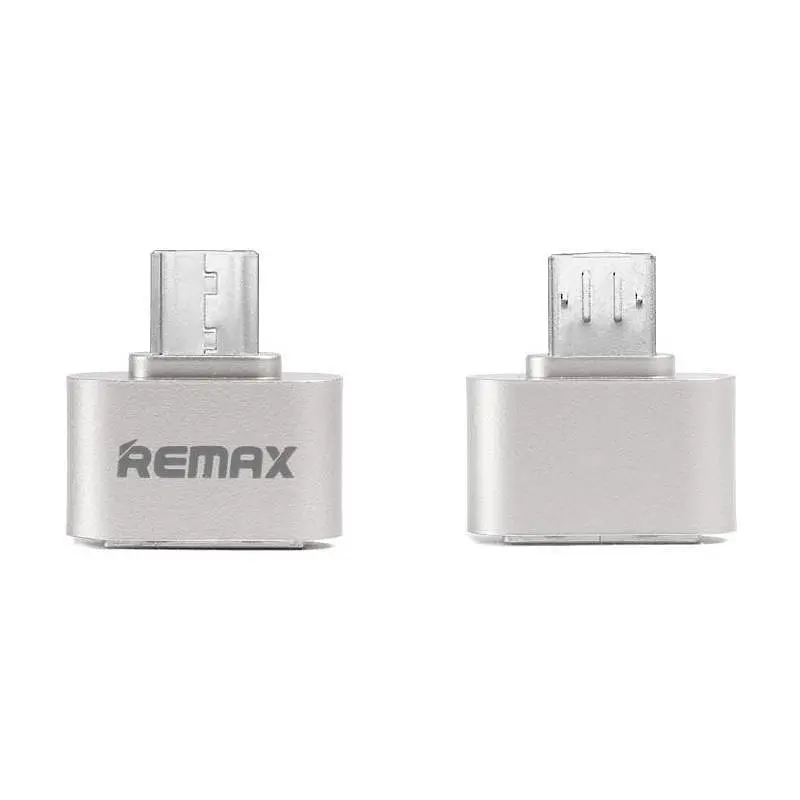 Перехідник Otg Remax MicroUSB usb RA-OTG Silver сріблястий - фото 4