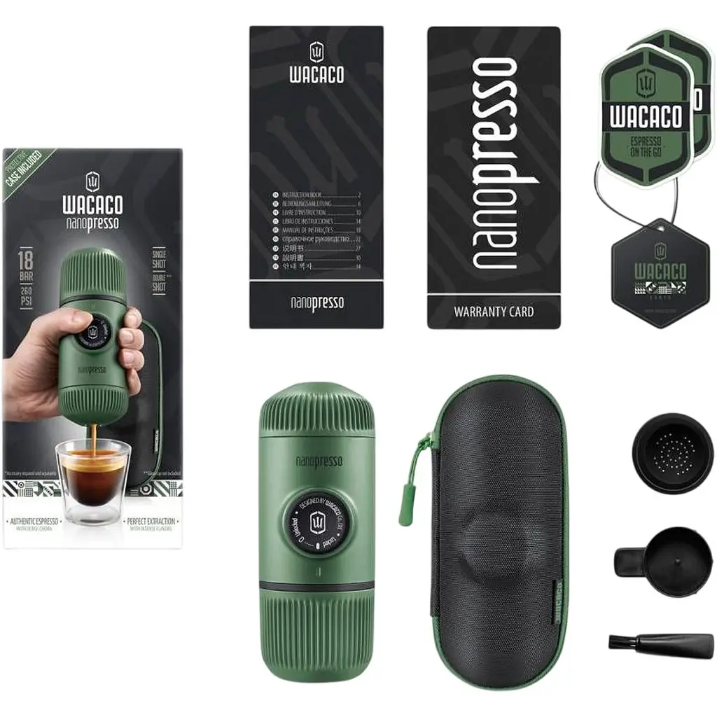 Портативна кавоварка Wacaco Nanopresso + Case Green (WNANOGREEN) [168814] - фото 3