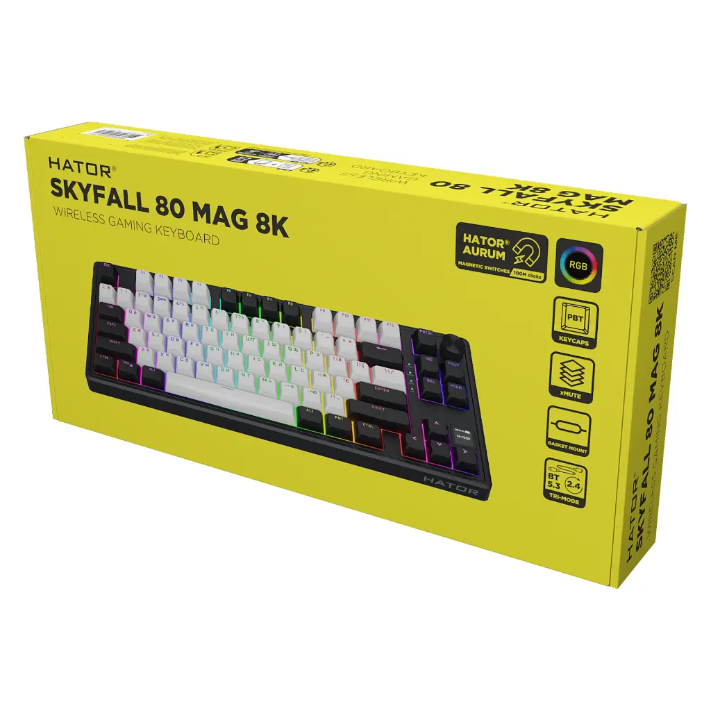 Клавіатура Hator Skyfall 80 MAG Ultima 8K Wireless Black/White (HTK3880UA) - фото 8