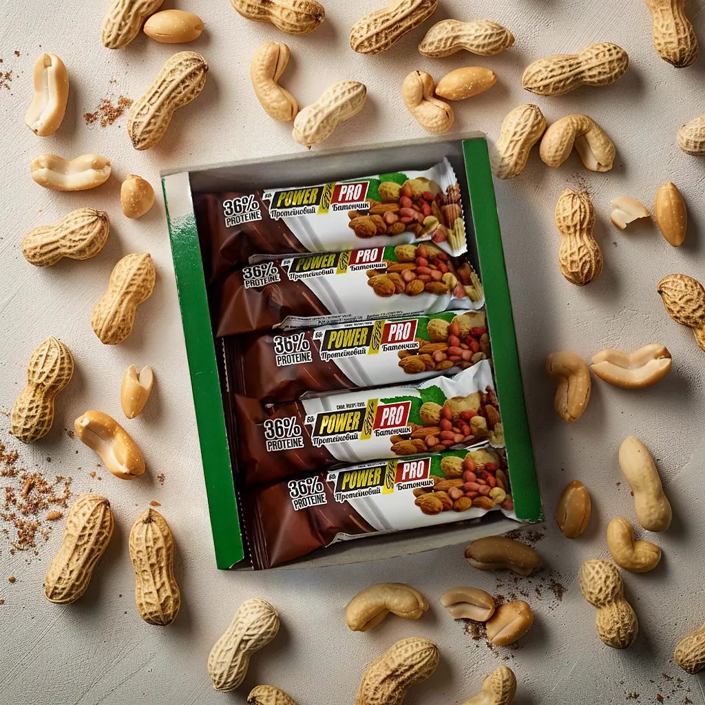 Батончик Power Pro 36% Protein Bar with Nuts Йогурт горіх Блок 1.2 кг (20 шт. х 60 г) - фото 2