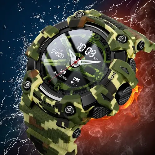 Смарт-годинник Skmei S231 силіконовий ремінець Camouflage (16696-hbr) - фото 3