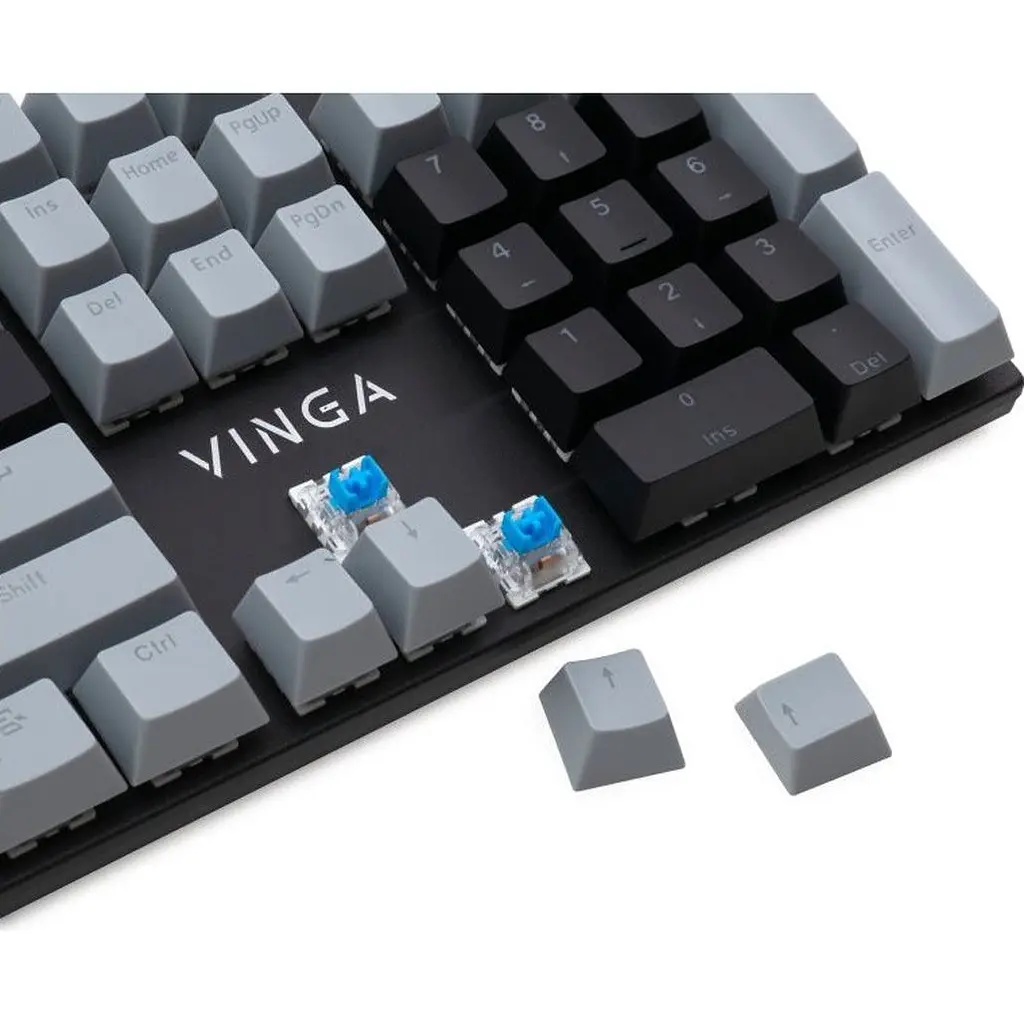 Клавіатура Vinga KBGM-090 LED Blue Switch Grey/Black (KBGM-090BL) [160690] - фото 6