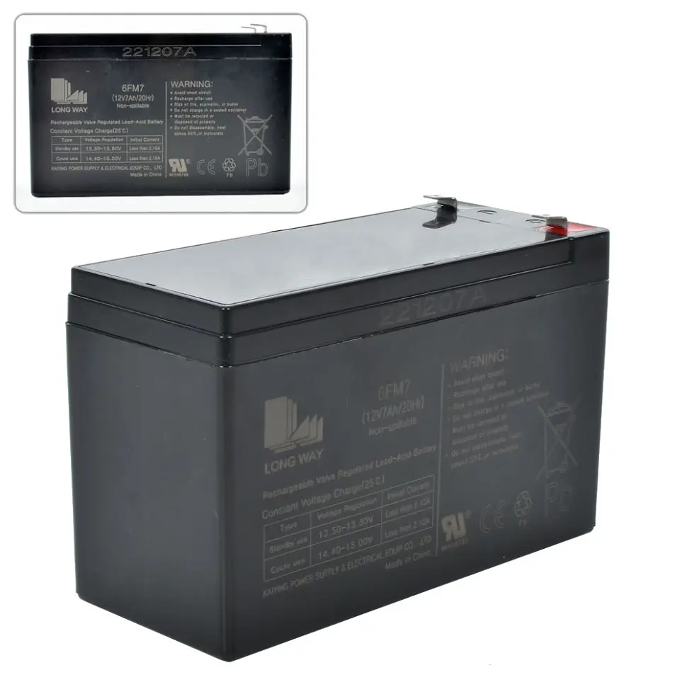 Акумуляторна батарея універсальна 12V7Ah-BATTERY - фото 2
