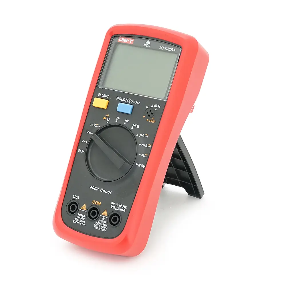 Мультиметр UNI-T UT136B+ Вимірювання: V (AC/DC), A (AC/DC), Ω, C, Hz, NCV. Функції: Data Hold, продзвонювання, тест діодів, підсвічування. - фото 3