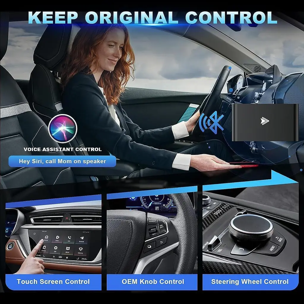 Бездротовий адаптер BEAPHIE 2 в 1 CarPlay та автоматичний бездротовий адаптер Android, бездротовий адаптер CarPlay 2024 - фото 7