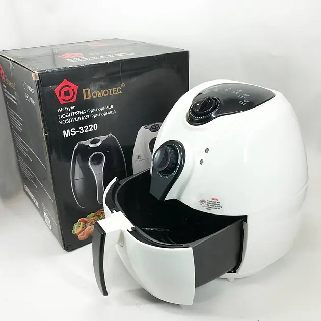 Аерофритюрниця Air Fryer DOMOTEC MS-3220 білий - фото 4