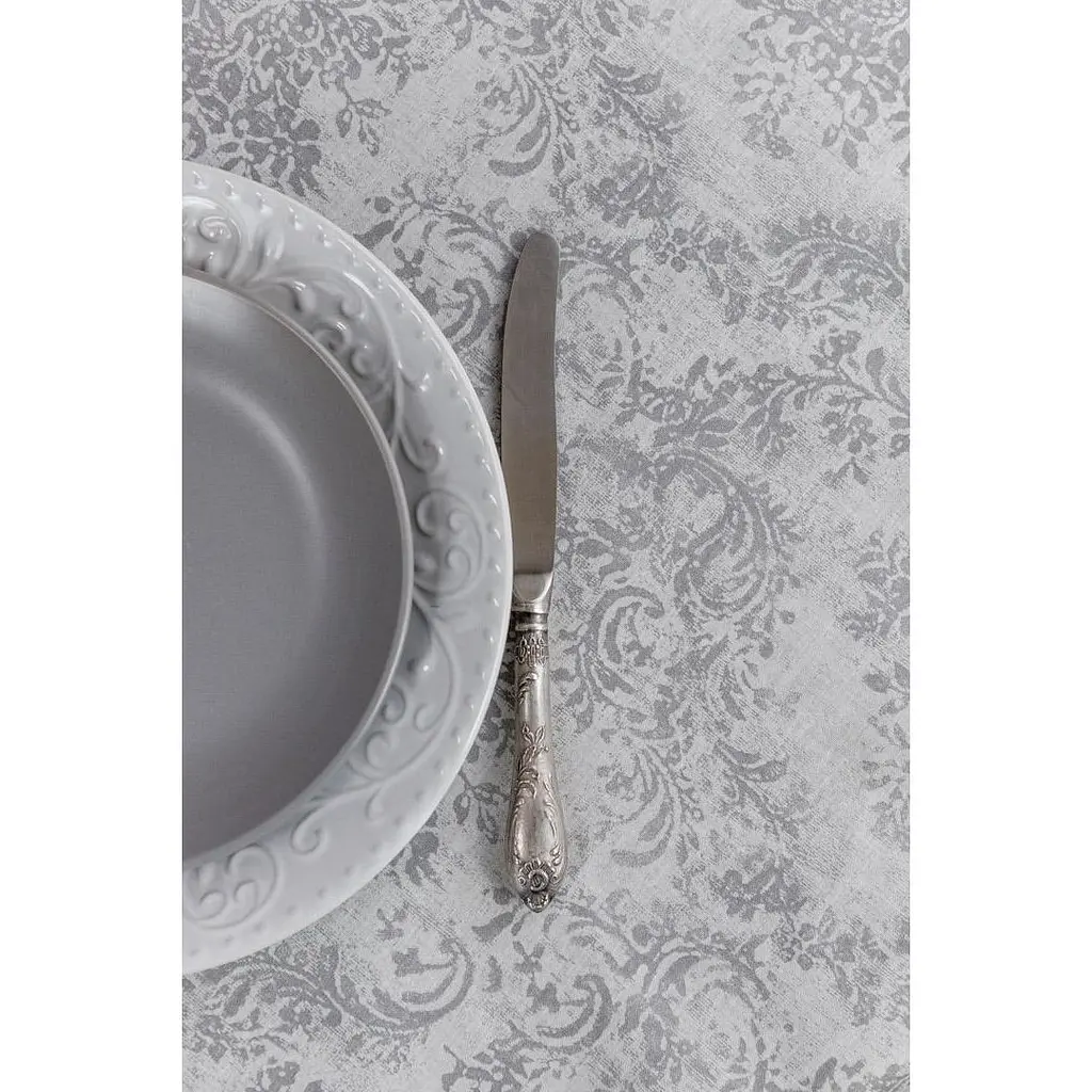 Скатерть Прованс Simfoni Версаль 220x136 см серая (33605) - фото 4