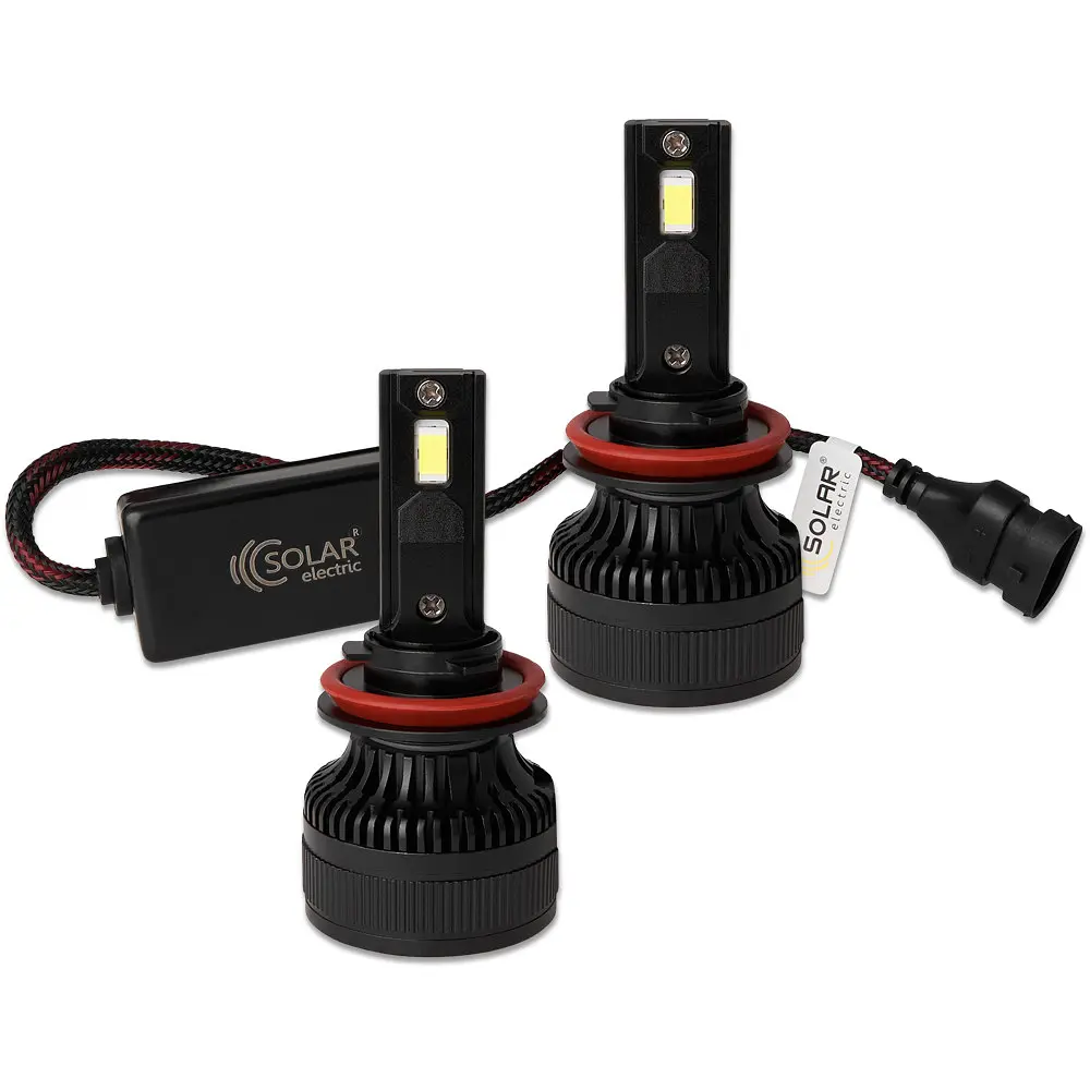 Автолампа Solar LED H8-H11-H16 12/24V 100W 9000 Lm 6500K CSP3570 2 шт. (8611S2) - фото 4