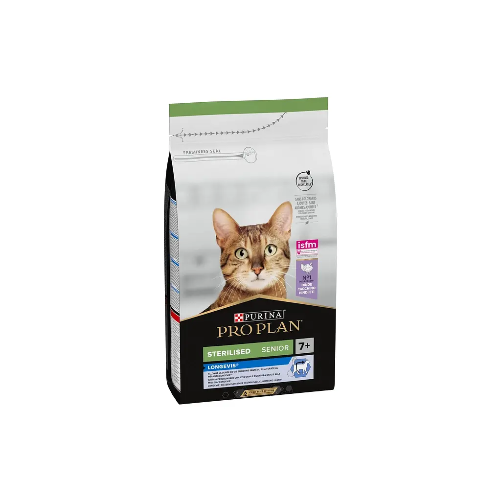Сухий корм для кішок Purina Pro Plan Sterilised Senior з індичкою 1.5 кг (7613034989673) - фото 2