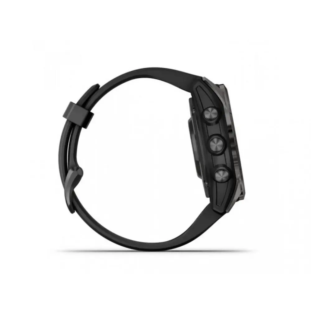 Смарт-годинник Garmin Fenix 7S Sapphire Solar Carbon G. DLC Tit. with Black Band (010-02776-10/11) - фото 4