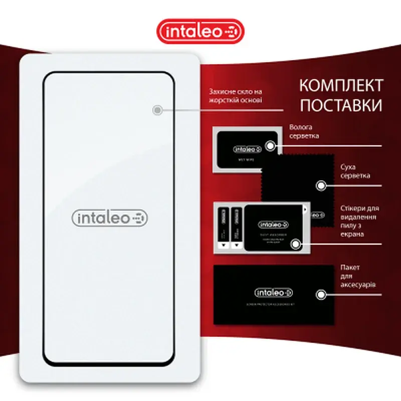 Скло захисне Intaleo Full Glue Oppo A3 5G Black (1283126598760) - фото 8