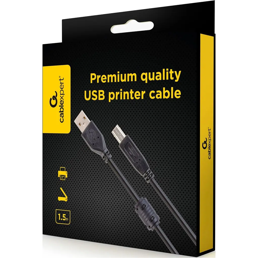 Кабель Cablexpert USB 2.0 AM/BM 1.5 m Black [CCFB-USB2-AMBM-1.5 m] [119102] - фото 4