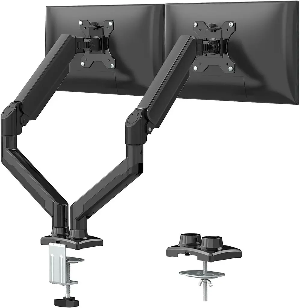 Настольное крепление для монитора V- star V-160 17"-27" кронштейн для двух мониторов, стойка vesa 75x75 (ST) - фото 4