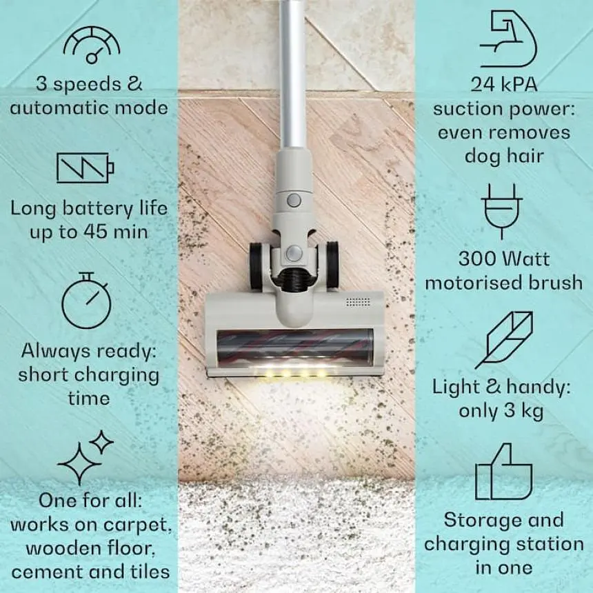 Аккумуляторный пылесос Klarstein LARMA (10040033) - фото 2