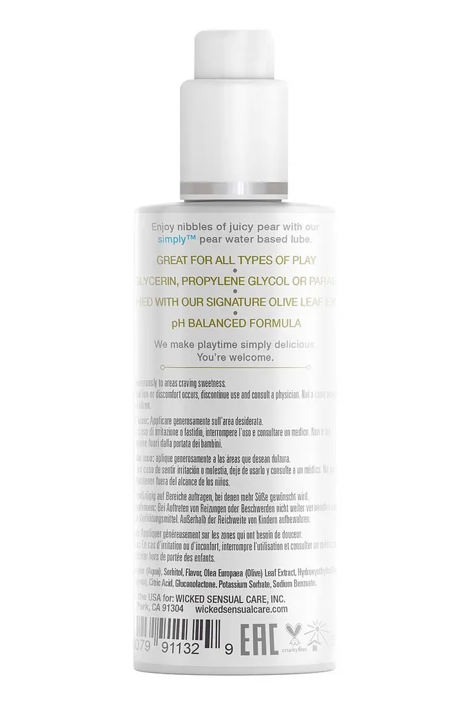 Лубрикант Wicked Sensual Care на водній основі з ароматом та смаком Груші 70 ml - фото 2