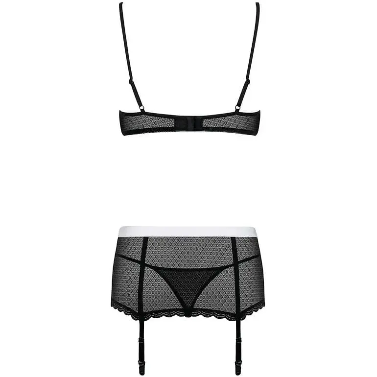 Эротический костюм горничной Obsessive Maidme Set 5pcs L/XL - фото 6