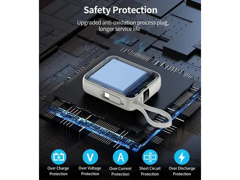 Зовнішній акумулятор (Power Bank) Choetech B832 10000mAh 35W Light Blue (B832-LBE) - фото 9