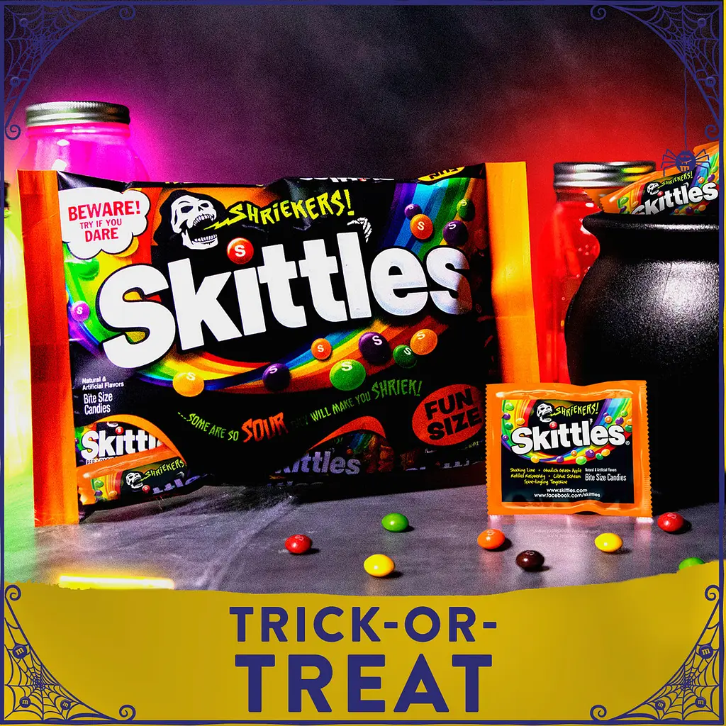 Драже Skittles Halloween Shriekers Fun Size Sour 303.91g - фото 3