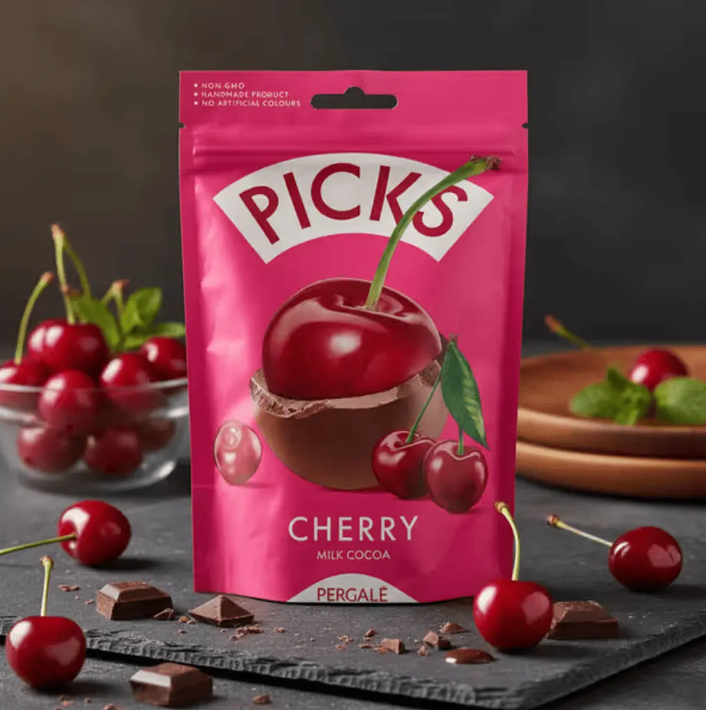 Сублімовані фрукти у шоколаді Pergale Picks Cherry Milk Chocolate 90г - фото 3