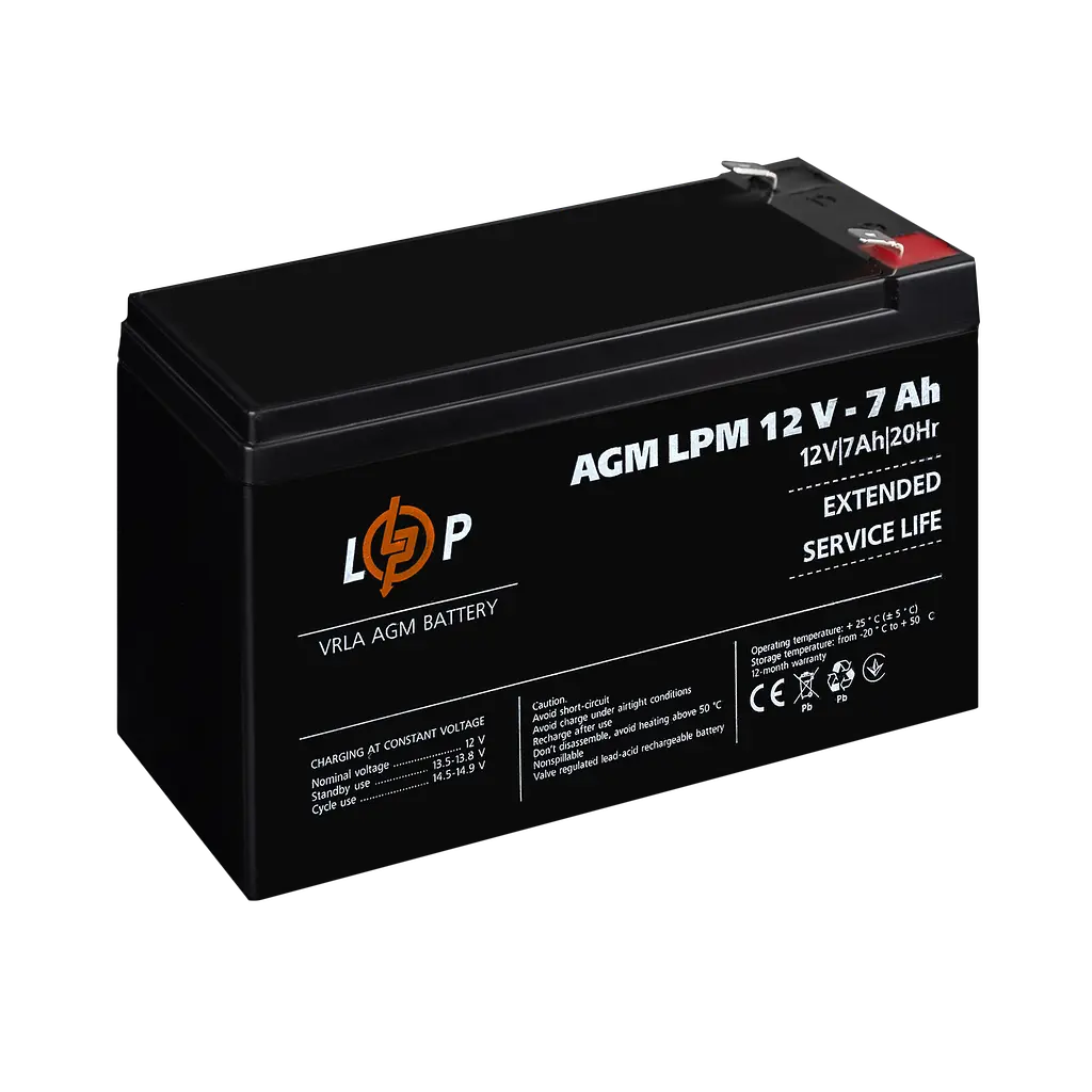 Аккумулятор AGM LPM 12V – 7 Ah - фото 3