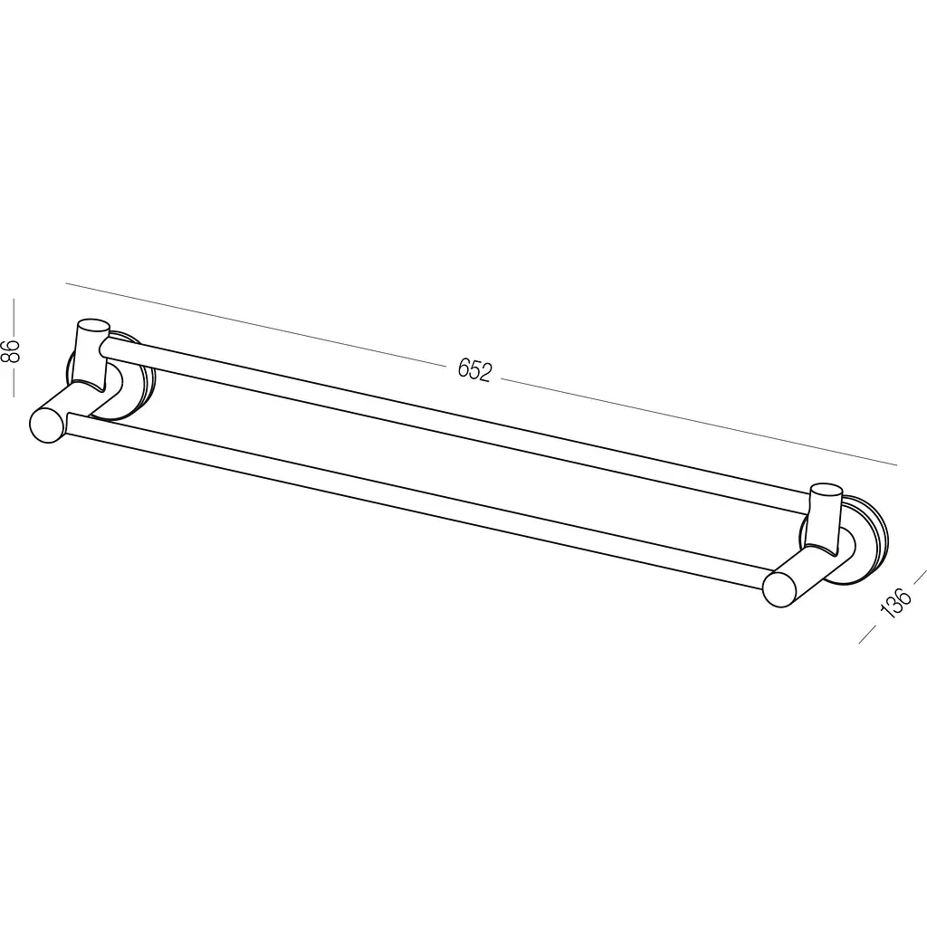 Тримач для рушників MVM BP-31 подвійний, білий (BP-31 WHITE) - фото 10