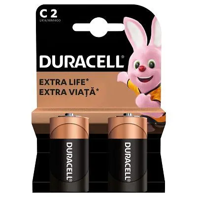 Батарейка Duracell C LR14 лужна 2шт. в упаковці (5000394052529 / 81483545) - фото 2