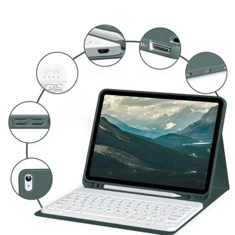 Чохол до планшета BeCover with keyboard Apple iPad Mini 6 2021 Dark Green (712987) - фото 3