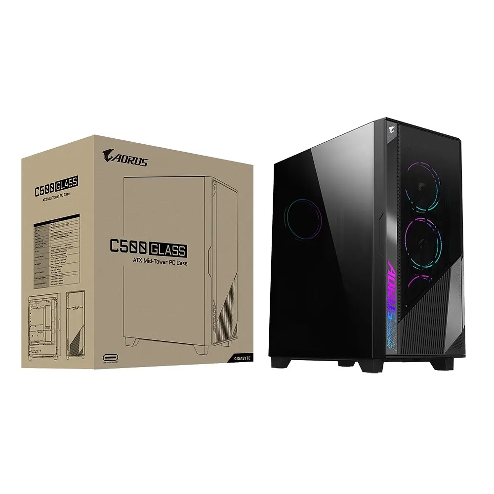 Корпус Gigabyte Aorus C500 Glass Black без БЖ (GB-AC500G ST) - фото 9