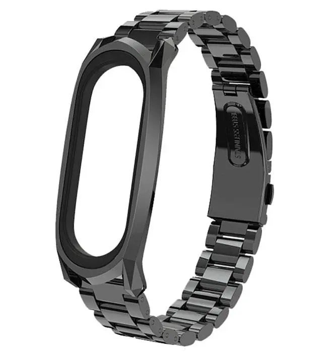 Металлический ремешок Primo Mijobs для фитнес-браслета Xiaomi Mi Band 4 Black - фото 2