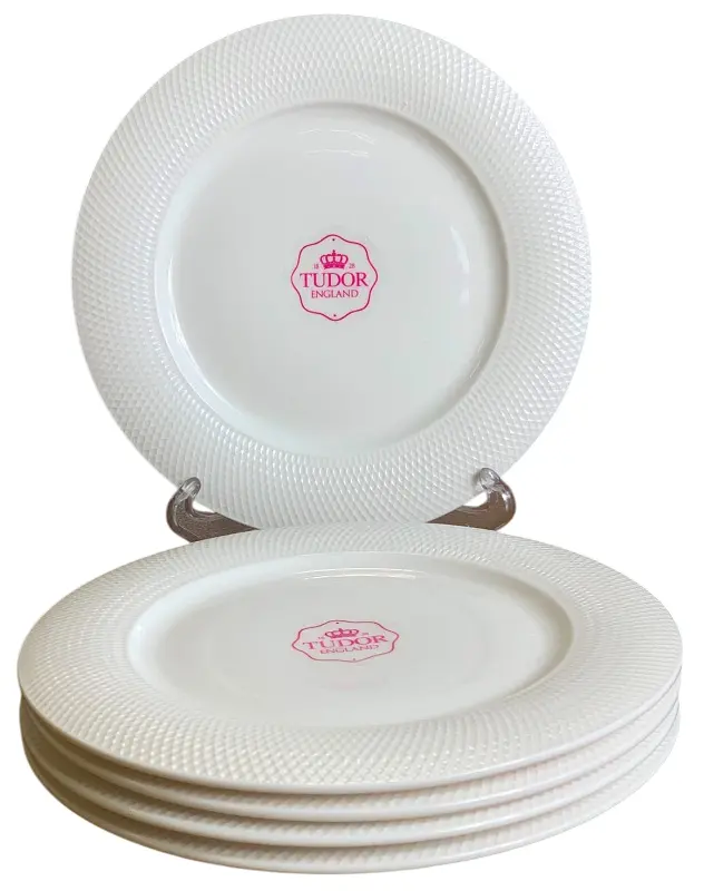 Тарілка Tudor Сітка порцелянова обідня 23 см (TU2081-3) - фото 2
