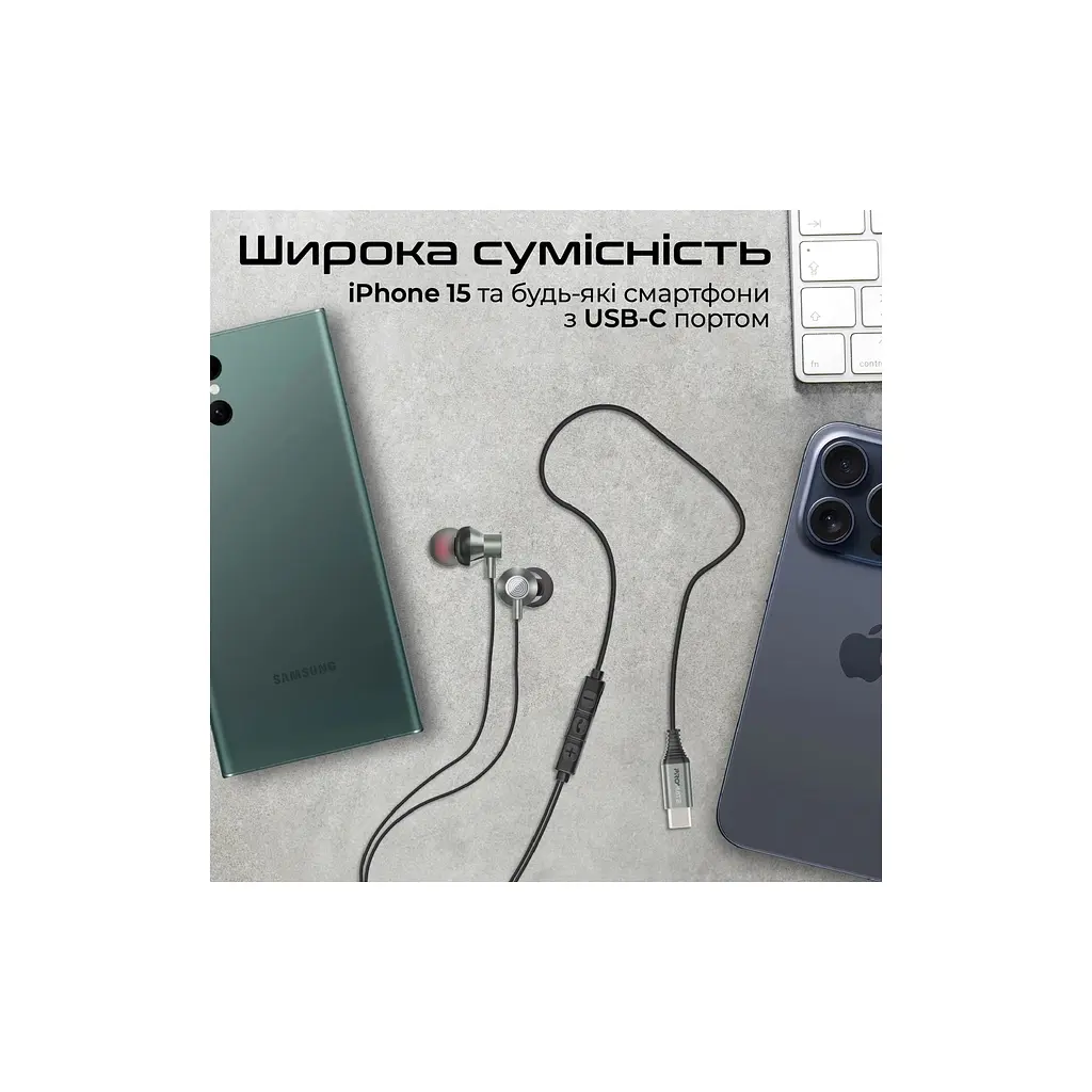 Навушники Promate Silken-C Grey (silken-c.grey) - фото 9
