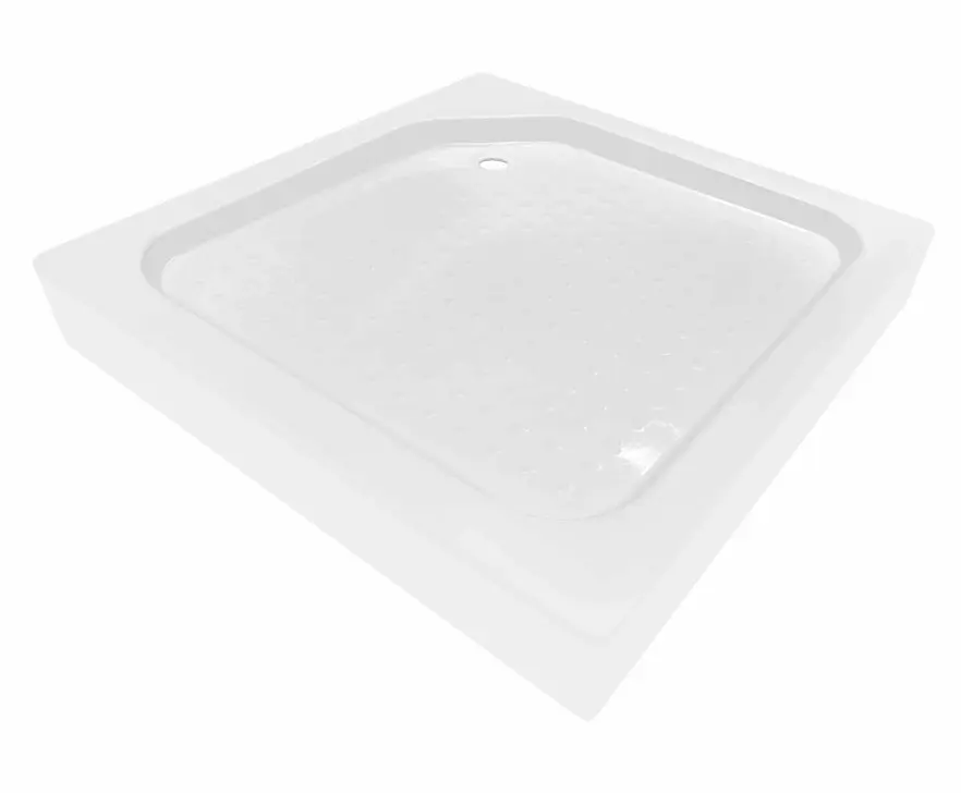 Набір Lidz Душова кабіна Wawel SC90x90.SAT.LOW.FR, квадратна, скло Frost 4 мм + Душовий піддон Kapielka ST90x90x14 - фото 9